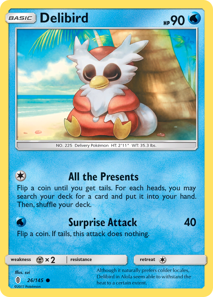 Delibird (26/145) [Sun & Moon: Guardians Rising] | RetroPlay Games