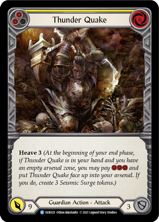 Thunder Quake (Yellow) [EVR025] (Everfest)  1st Edition Rainbow Foil | RetroPlay Games