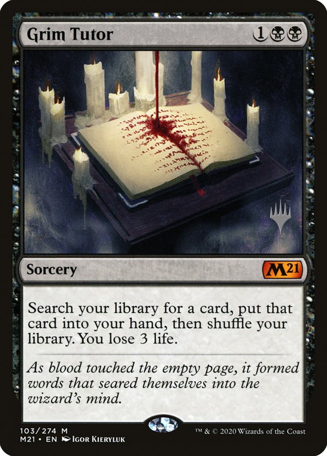 Grim Tutor (Promo Pack) [Core Set 2021 Promos] | RetroPlay Games