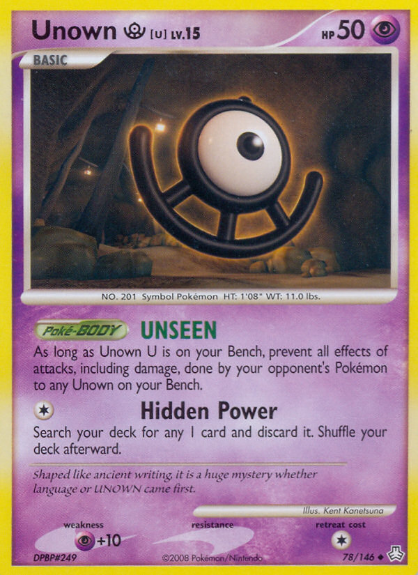 Unown U (78/146) [Diamond & Pearl: Legends Awakened] | RetroPlay Games