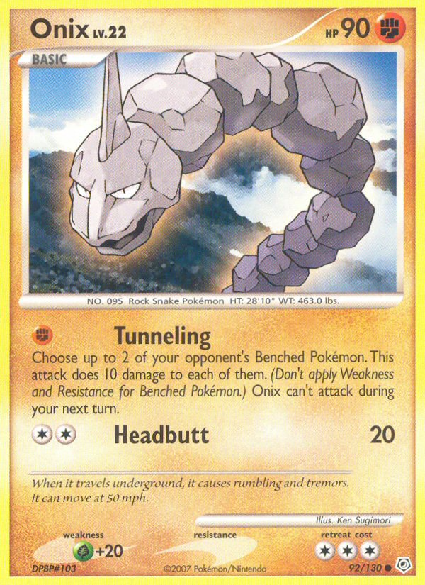 Onix (92/130) [Diamond & Pearl: Base Set] | RetroPlay Games