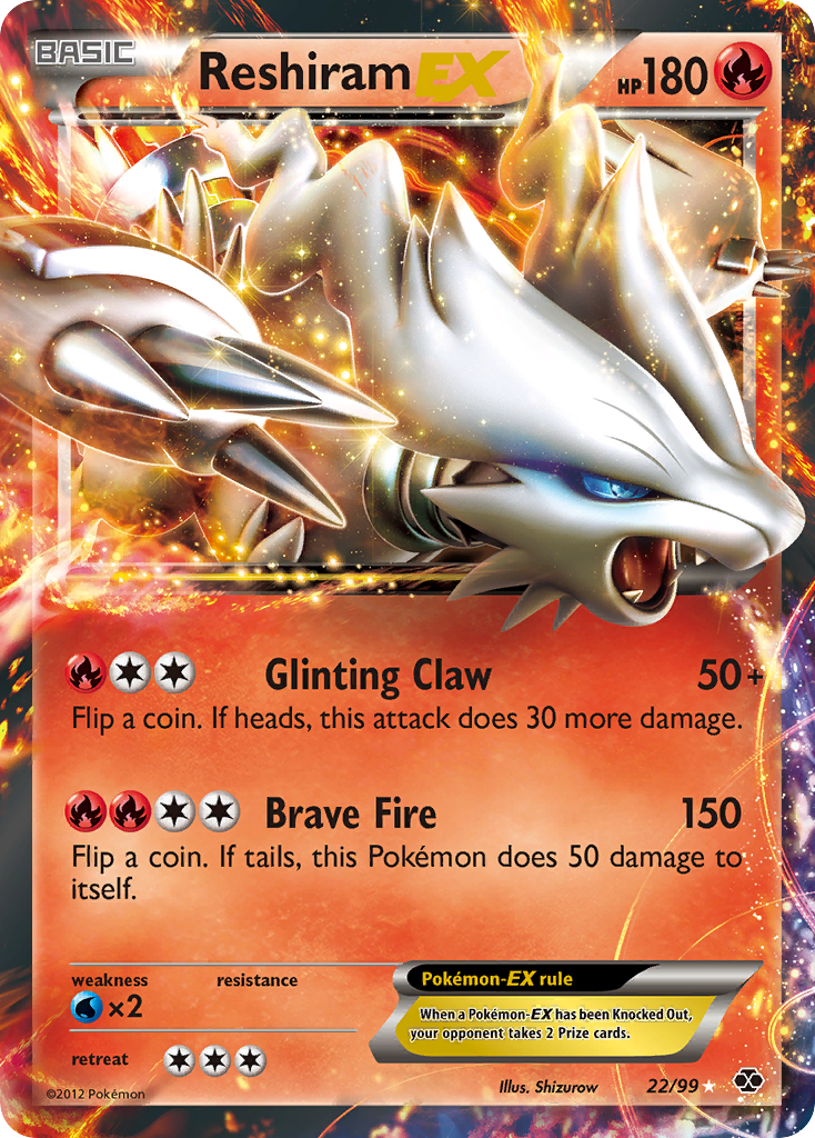 Reshiram EX (22/99) [Black & White: Next Destinies] | RetroPlay Games