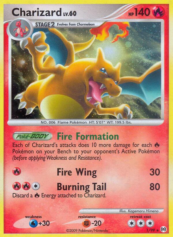 Charizard (1/99) (Cracked Ice Holo) [Platinum: Arceus] | RetroPlay Games