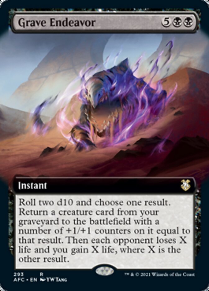 Grave Endeavor (Extended) [Dungeons & Dragons: Adventures in the Forgotten Realms Commander] | RetroPlay Games