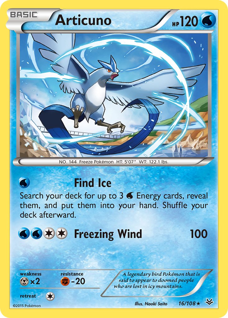 Articuno (16/108) (Theme Deck Exclusive) [XY: Roaring Skies] | RetroPlay Games