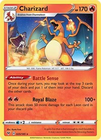 Charizard (025/185) (Cracked Ice Holo) (Theme Deck Exclusive) [Sword & Shield: Vivid Voltage] | RetroPlay Games