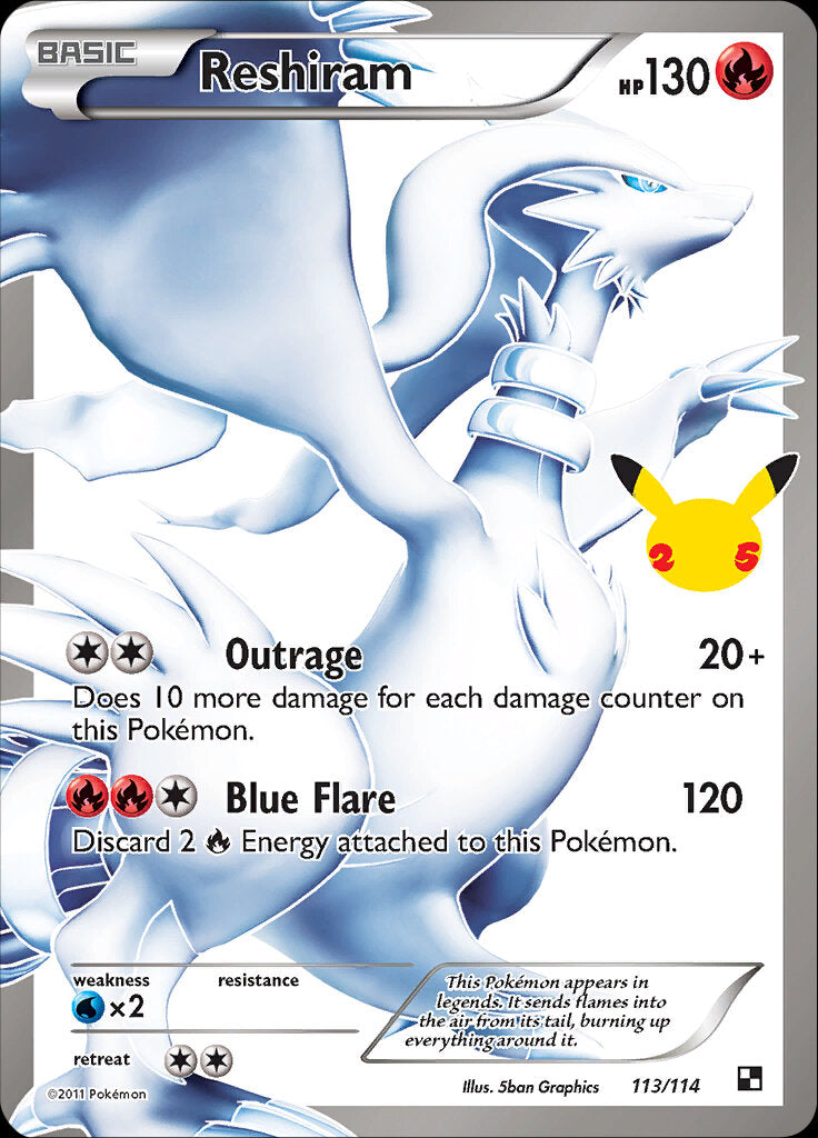 Reshiram (113/114) [Celebrations: 25th Anniversary - Classic Collection] | RetroPlay Games