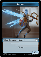 Faerie // Saproling Double-Sided Token [Wilds of Eldraine Commander Tokens] | RetroPlay Games
