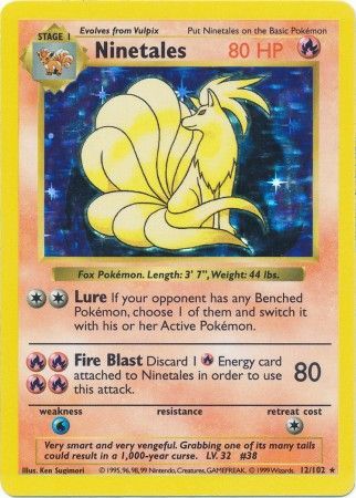 Ninetales (12/102) [Base Set Shadowless Unlimited] | RetroPlay Games