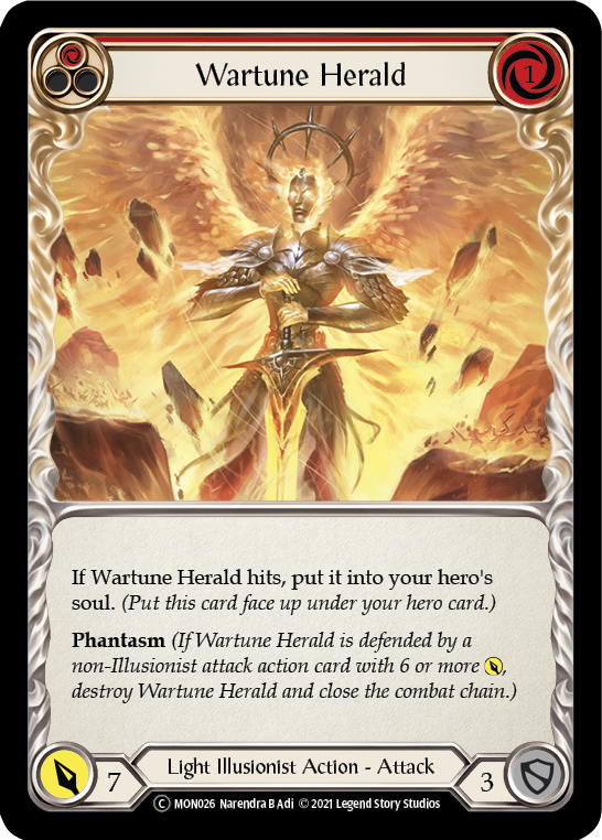 Wartune Herald (Red) [U-MON026-RF] (Monarch Unlimited)  Unlimited Rainbow Foil | RetroPlay Games