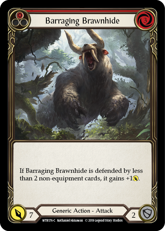 Barraging Brawnhide (Red) [WTR176-C] (Welcome to Rathe)  Alpha Print Normal | RetroPlay Games