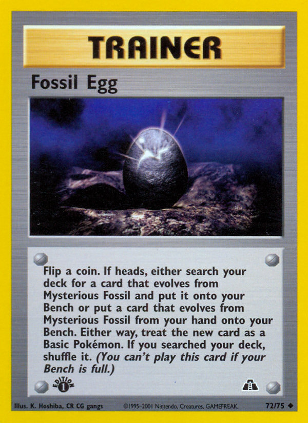 Fossil Egg (72/75) [Neo Discovery 1st Edition] | RetroPlay Games