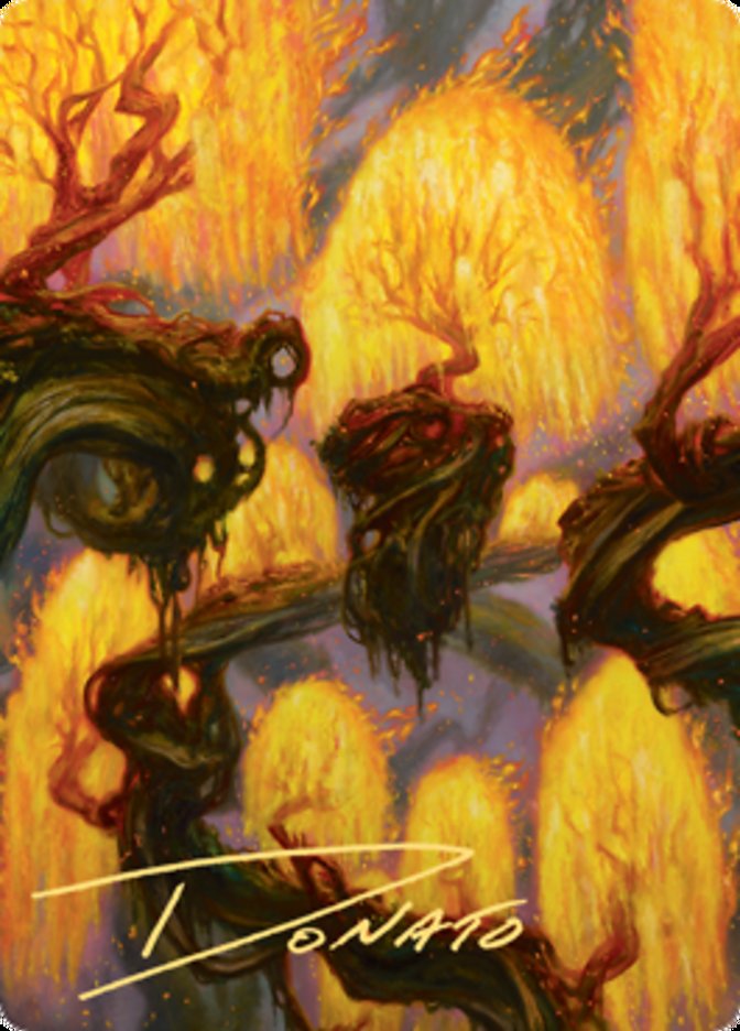 Grove of the Burnwillows Art Card (Gold-Stamped Signature) [Zendikar Rising Art Series] | RetroPlay Games