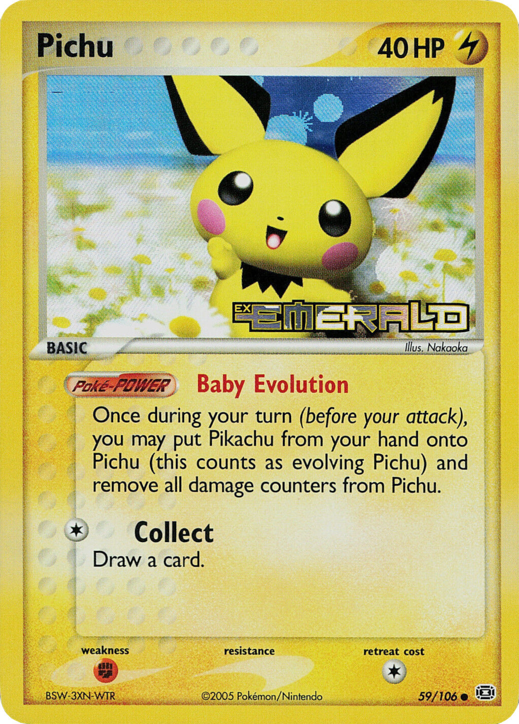 Pichu (59/106) (Stamped) [EX: Emerald] | RetroPlay Games