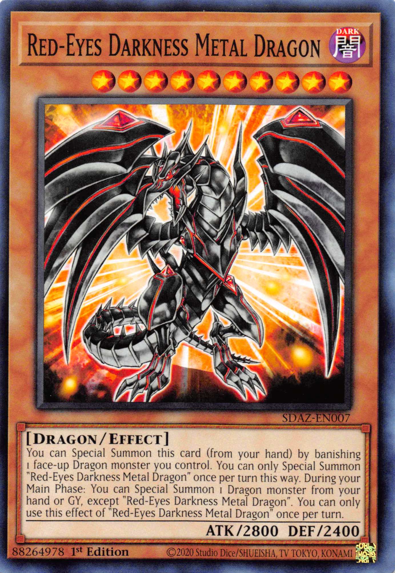 Red-Eyes Darkness Metal Dragon [SDAZ-EN007] Common | RetroPlay Games