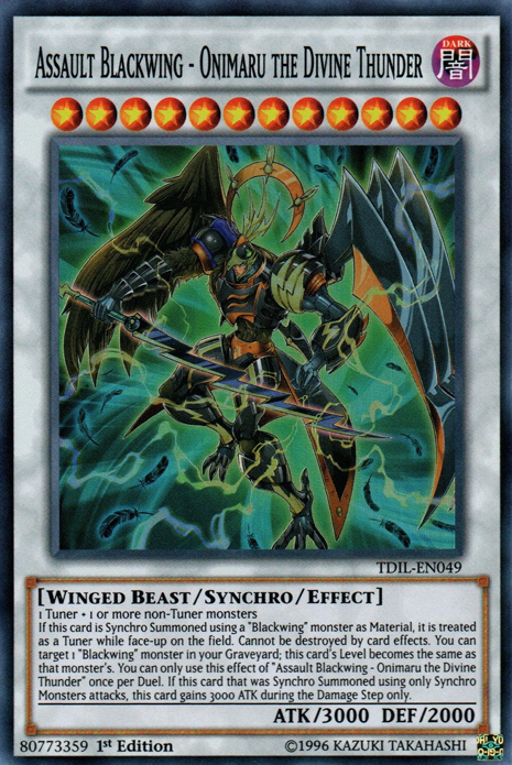 Assault Blackwing - Onimaru the Divine Thunder [TDIL-EN049] Super Rare | RetroPlay Games