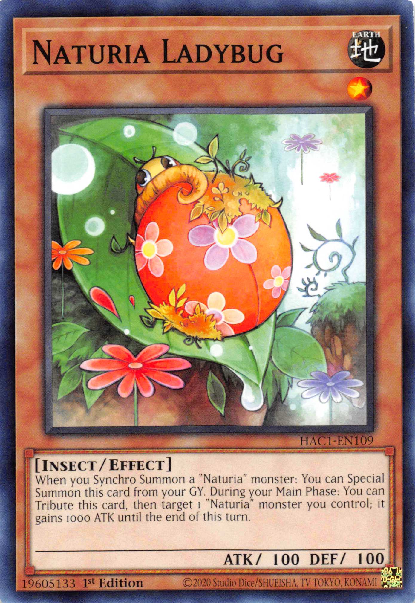 Naturia Ladybug (Duel Terminal) [HAC1-EN109] Parallel Rare | RetroPlay Games