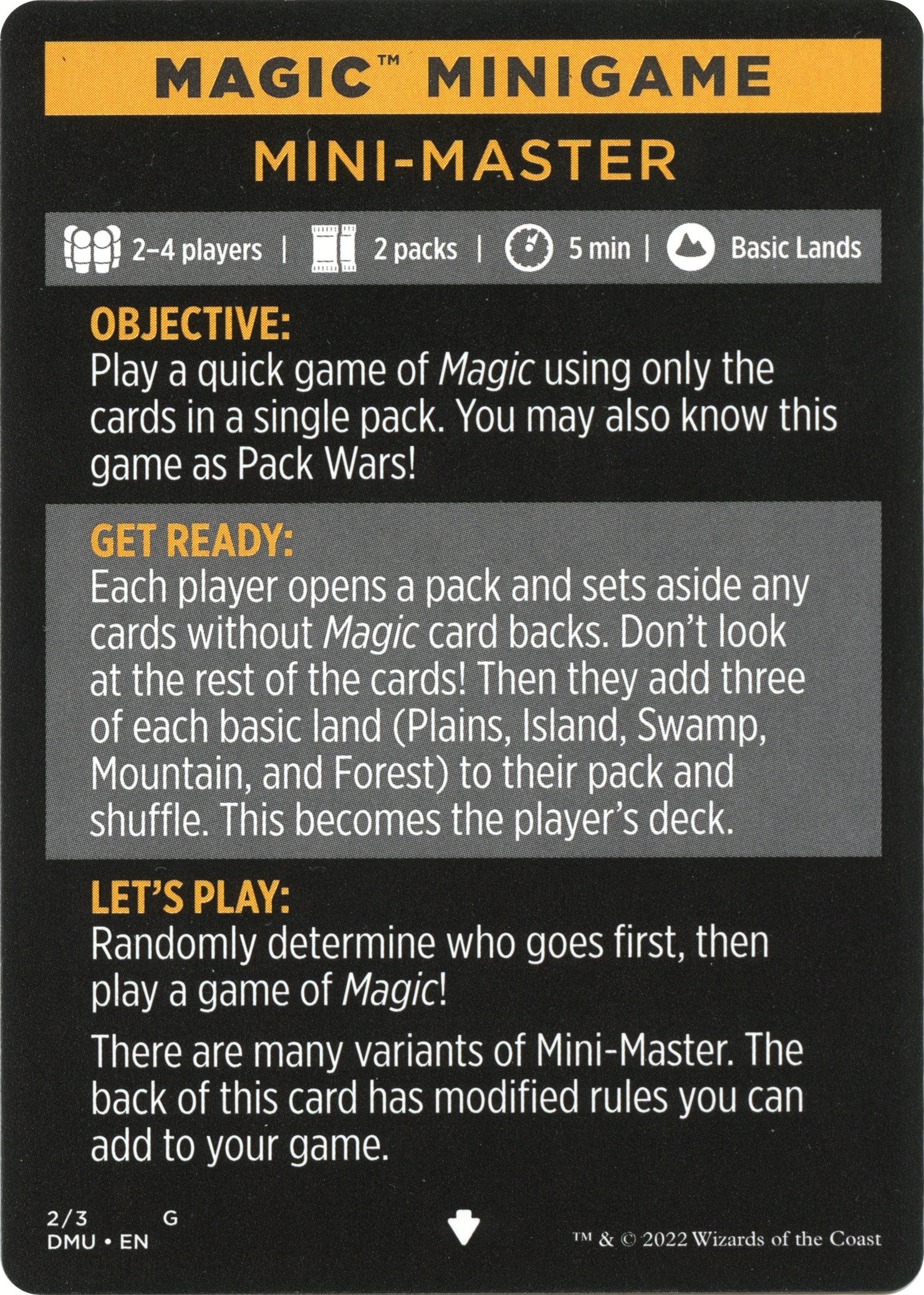 Mini-Master (Magic Minigame) [Dominaria United Minigame] | RetroPlay Games
