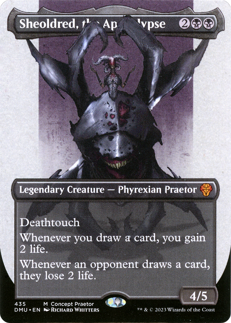Sheoldred, the Apocalypse (Borderless Concept Praetors) [Phyrexia: All Will Be One] | RetroPlay Games