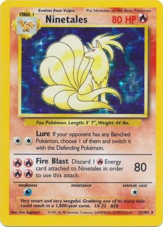 Ninetales (12/102) [Base Set Unlimited] | RetroPlay Games