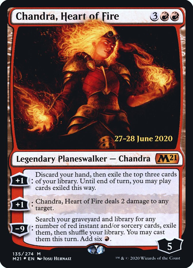 Chandra, Heart of Fire  [Core Set 2021 Prerelease Promos] | RetroPlay Games