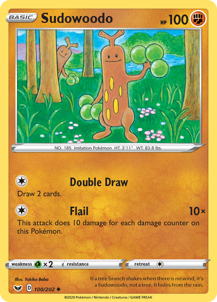 Sudowoodo (100/202) [Sword & Shield: Base Set] | RetroPlay Games