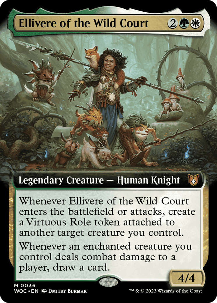 Ellivere of the Wild Court (Extended Art) [Wilds of Eldraine Commander] | RetroPlay Games