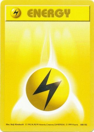 Lightning Energy (100/102) [Base Set Shadowless Unlimited] | RetroPlay Games