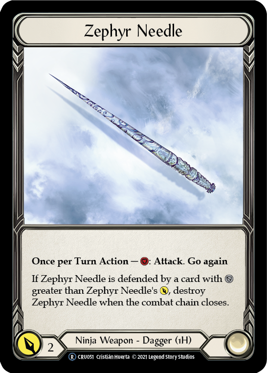 Zephyr Needle [U-CRU051] (Crucible of War Unlimited)  Unlimited Rainbow Foil | RetroPlay Games