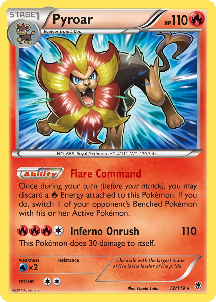 Pyroar (12/119) (Theme Deck Exclusive) [XY: Phantom Forces] | RetroPlay Games