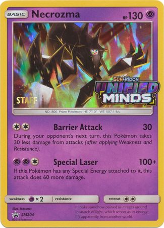 Necrozma (SM204) (Staff Prerelease Promo) [Sun & Moon: Black Star Promos] | RetroPlay Games