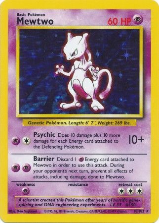 Mewtwo (10/102) [Base Set Unlimited] | RetroPlay Games