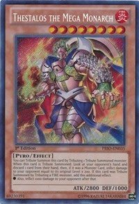 Thestalos the Mega Monarch [PRIO-EN035] Secret Rare | RetroPlay Games