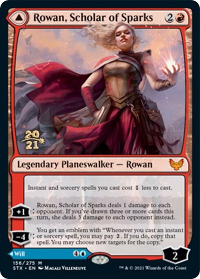 Rowan, Scholar of Sparks // Will, Scholar of Frost [Strixhaven: School of Mages Prerelease Promos] | RetroPlay Games