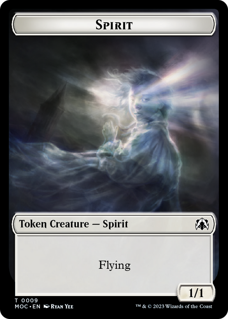 Spirit (9) // Spirit (13) Double-Sided Token [March of the Machine Commander Tokens] | RetroPlay Games