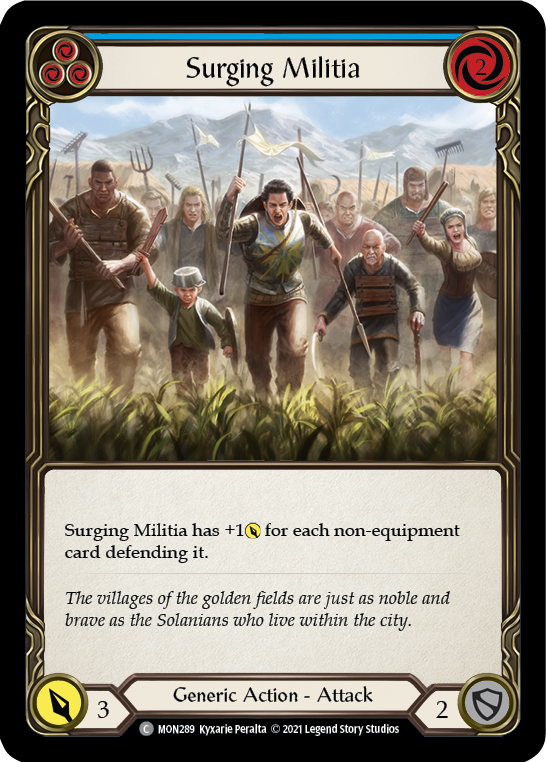 Surging Militia (Blue) [MON289-RF] (Monarch)  1st Edition Rainbow Foil | RetroPlay Games