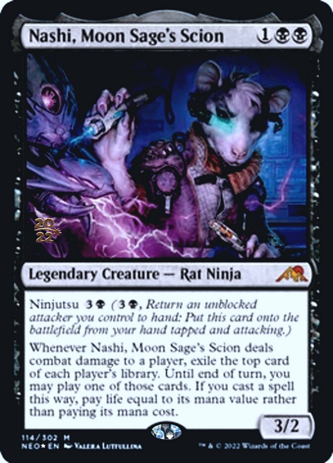 Nashi, Moon Sage's Scion [Kamigawa: Neon Dynasty Prerelease Promos] | RetroPlay Games