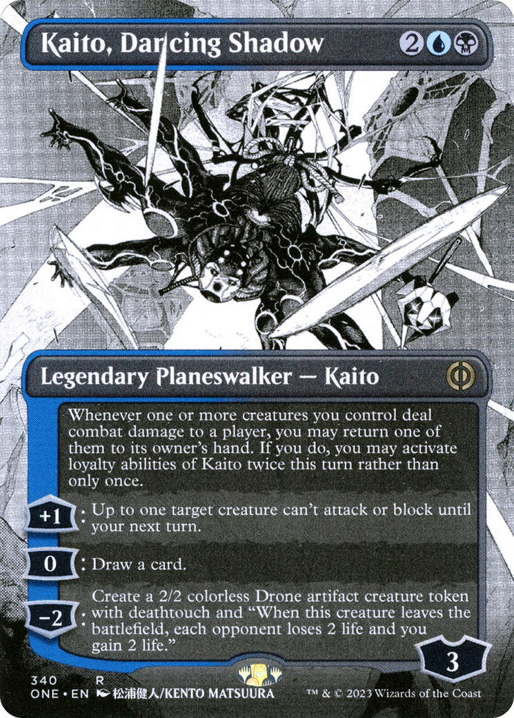 Kaito, Dancing Shadow (Borderless Manga) [Phyrexia: All Will Be One] | RetroPlay Games