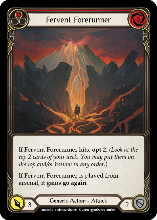 Fervent Forerunner (Red) [ARC182-C] (Arcane Rising)  1st Edition Normal | RetroPlay Games