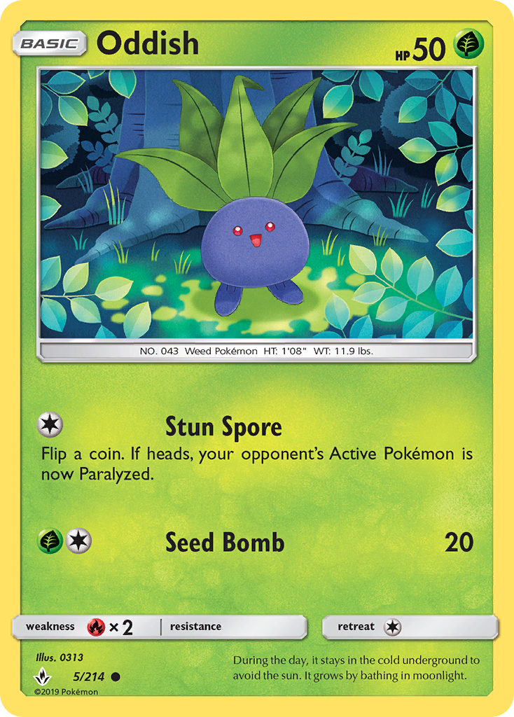 Oddish (5/214) [Sun & Moon: Unbroken Bonds] | RetroPlay Games