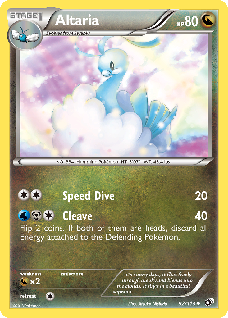 Altaria (92/113) [Black & White: Legendary Treasures] | RetroPlay Games