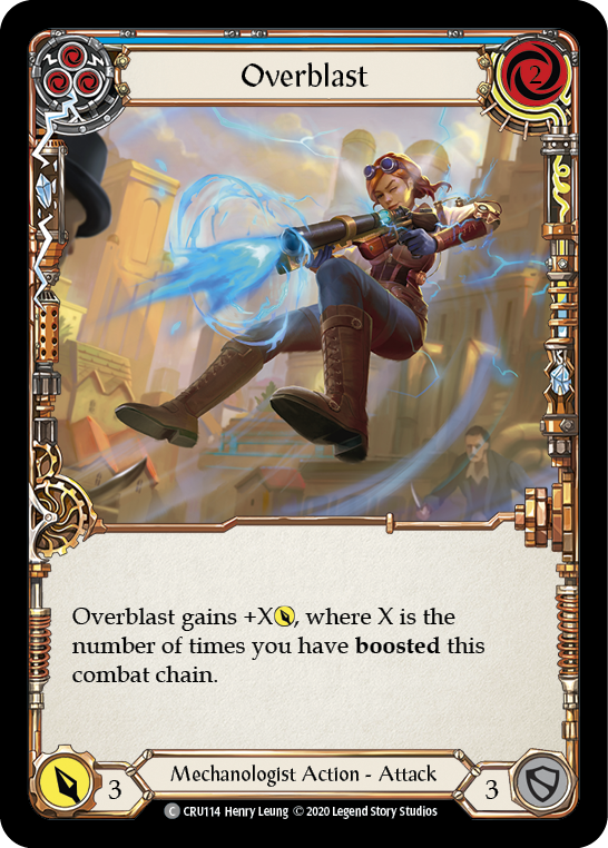 Overblast (Blue) [CRU114] (Crucible of War)  1st Edition Rainbow Foil | RetroPlay Games