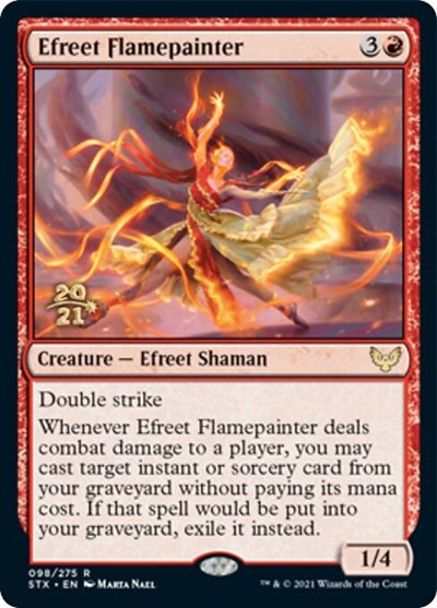 Efreet Flamepainter [Strixhaven: School of Mages Prerelease Promos] | RetroPlay Games