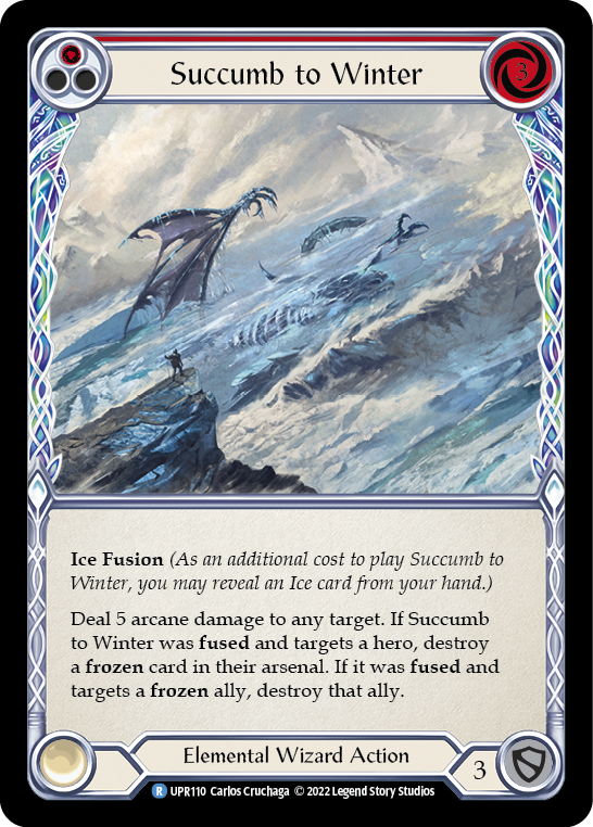 Succumb to Winter (Red) [UPR110] (Uprising)  Rainbow Foil | RetroPlay Games