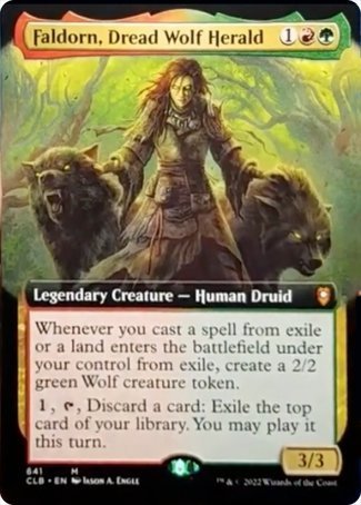 Faldorn, Dread Wolf Herald (Extended Art) [Commander Legends: Battle for Baldur's Gate] | RetroPlay Games