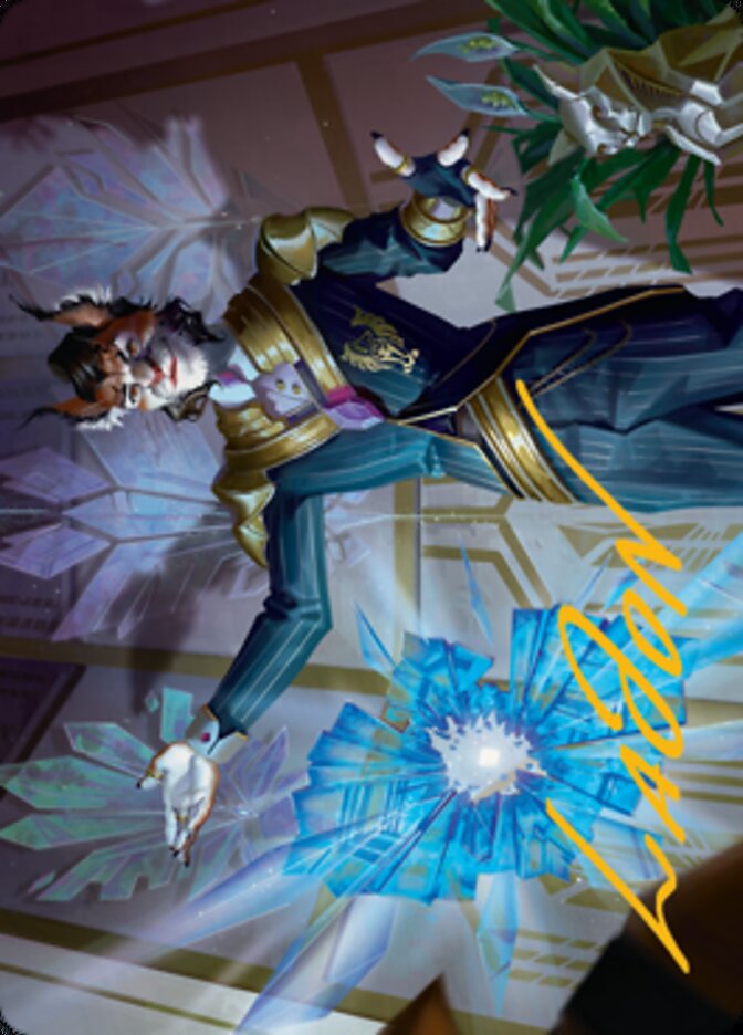 Kros, Defense Contractor Art Card (Gold-Stamped Signature) [Streets of New Capenna Art Series] | RetroPlay Games
