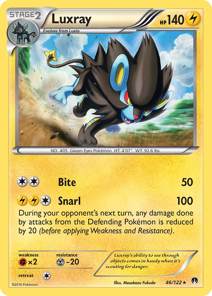 Luxray (46/122) (Cracked Ice Holo) [XY: BREAKpoint] | RetroPlay Games