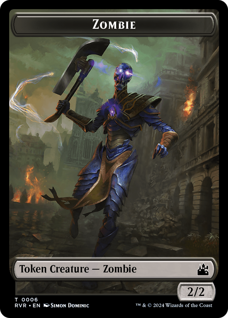 Goblin (0008) // Zombie Double-Sided Token [Ravnica Remastered Tokens] | RetroPlay Games