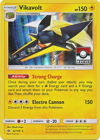 Vikavolt (52/149) (League Promo) [Sun & Moon: Base Set] | RetroPlay Games