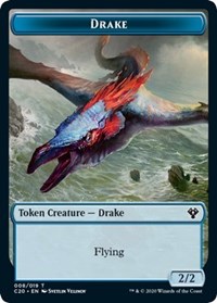 Drake // Insect (018) Double-sided Token [Commander 2020 Tokens] | RetroPlay Games